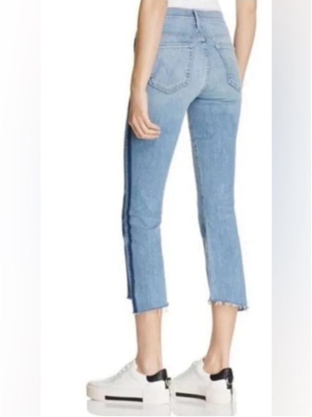 MOTHER Insider Crop Step Fray Sz 27 (13.5”W) Light Kitty Racer EUC